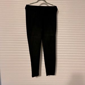 EUc Black Textured Calvin Klein Skinny Pull On Pants 8